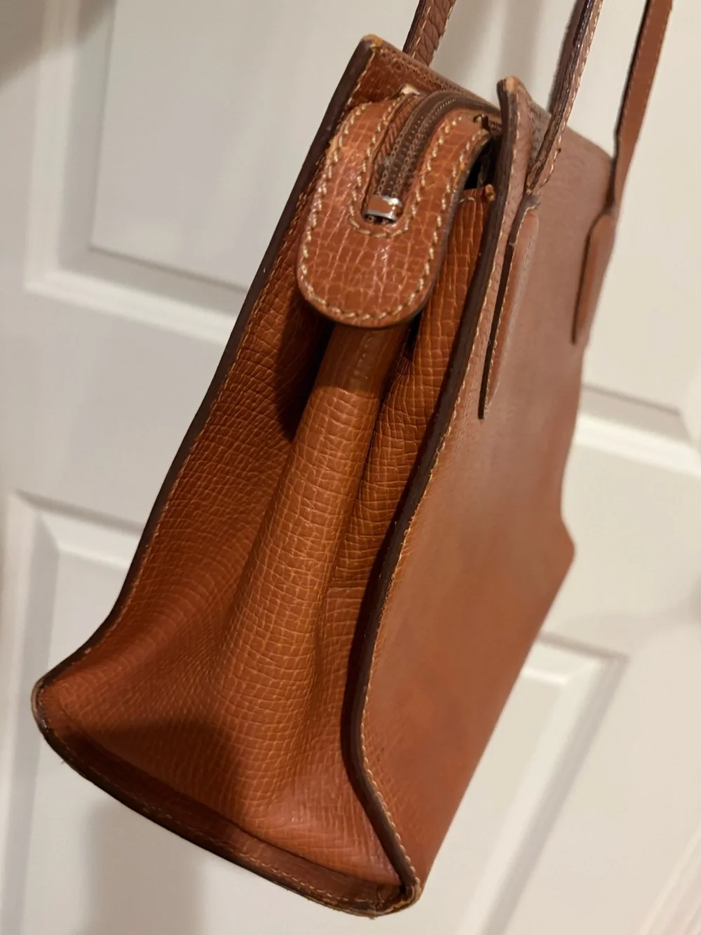 LOEWE Shoulder Tote Bag Brown Grain Leather - Picture 4 of 12